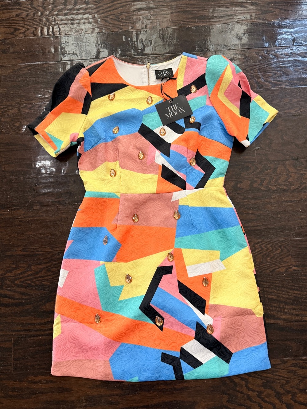 The Moon Women’s Rhinestone Mini Dress Multi Colored